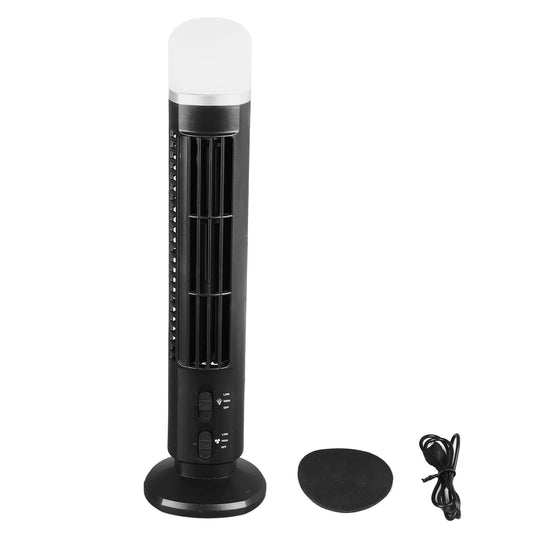 Bladeless Cooling Fan Table Fan Tower Bladeless Fan Bladeless Tower Fan Portable USB Desk Fan with Light for Home Bedroom