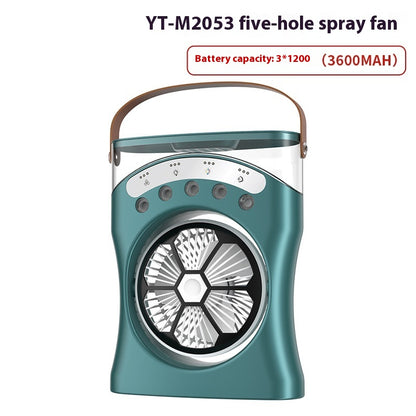 Portable Fan Portable Mini Humidifier Fan Water Spraying Fan Rechargeable Cooler Air Adjustment Fan for Hot Weather