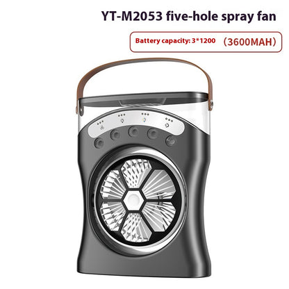 Portable Fan Portable Mini Humidifier Fan Water Spraying Fan Rechargeable Cooler Air Adjustment Fan for Hot Weather