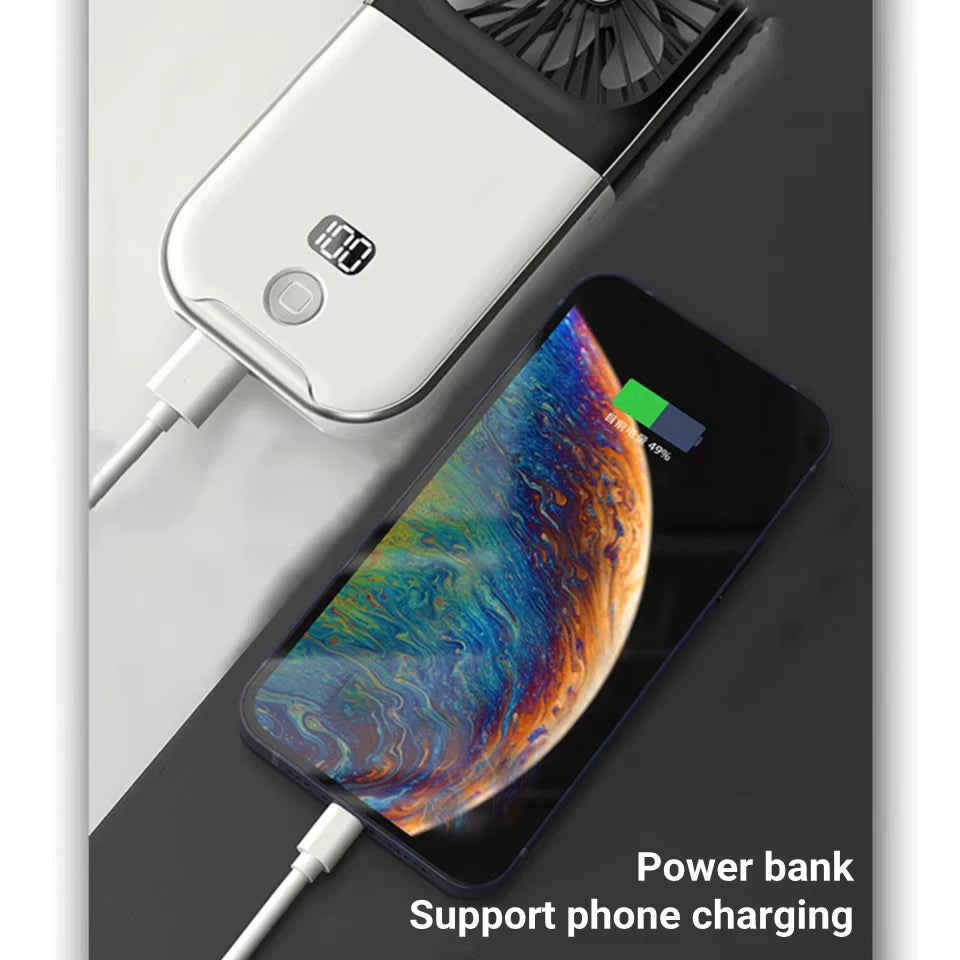 Foldable Hanging Neck Fan Cooling Desktop Refrigeration Handheld USB Mini Fan Camping Mute Ventilador Air Cooler for Sports