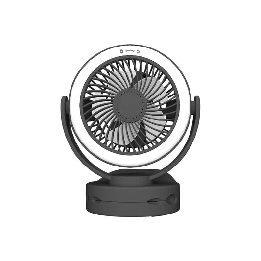 Mini Portable Electric Fan 10000Mah Battery USB Rechargeable Camping Ceiling Clip Fan with LED Table Lamp Air Cooling Ventilador