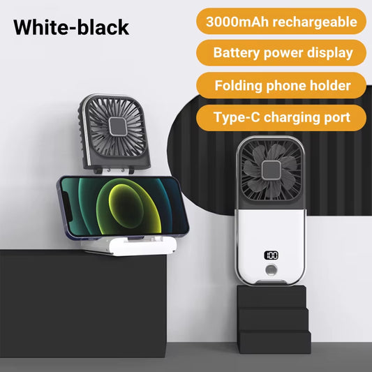 Foldable Hanging Neck Fan Cooling Desktop Refrigeration Handheld USB Mini Fan Camping Mute Ventilador Air Cooler for Sports