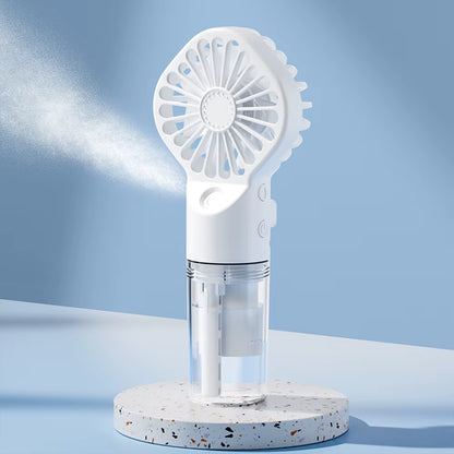 Portable Humidifier Fan Mini Handheld Mist Fan Portable USB Rechargeable Handheld Fan with Humidifier Mini Water Spray Hand Fan
